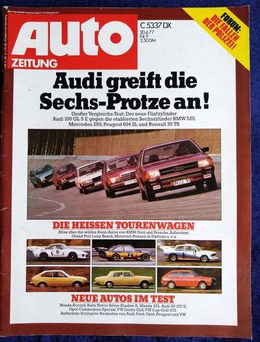 Auto zeitung 1977 audi 100 - zeitung, 9/1977