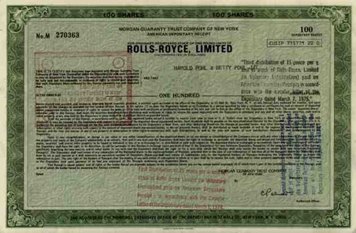 Rolls royce limited - royce, 1971