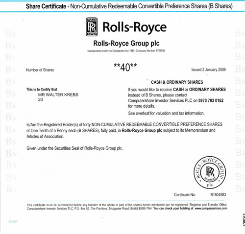Ungelocht rolls royce group - ungelocht, rolls-royce